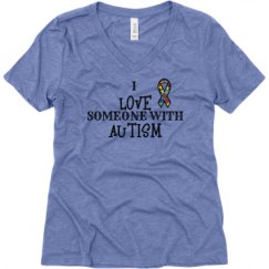 Ladies Relaxed Fit Super Soft Triblend V-Neck Tee