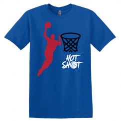 Royal blue tee w/basketball graphic 