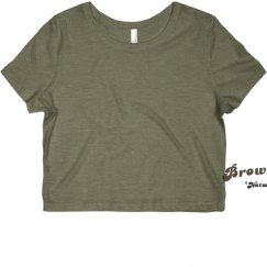 Ladies Slim Fit Crop Top Tee