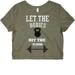 Ladies Slim Fit Crop Top Tee