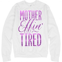 Effin tired (metallic fushia logo) 