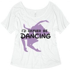 Rather be dancing adult shirt 