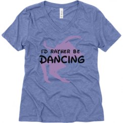 Ladies Relaxed Fit Super Soft Triblend V-Neck Tee