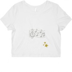 Ladies Slim Fit Crop Top Tee