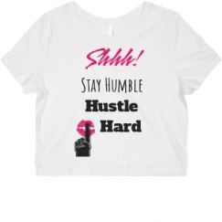 Ladies Slim Fit Crop Top Tee