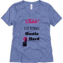 Ladies Relaxed Fit Super Soft Triblend V-Neck Tee