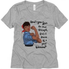 Ladies Relaxed Fit V-Neck Tee