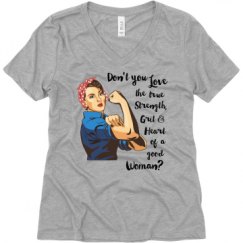 Ladies Relaxed Fit V-Neck Tee