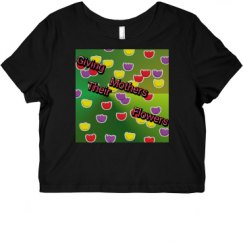 Ladies Slim Fit Crop Top Tee