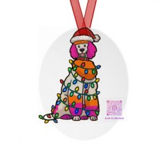 Metal Oval Christmas Ornament