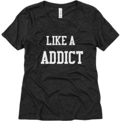 Ladies Relaxed Fit Super Soft Triblend V-Neck Tee