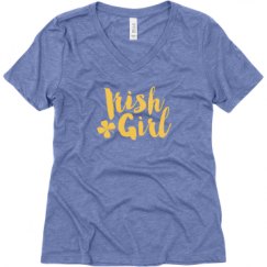 Ladies Relaxed Fit Super Soft Triblend V-Neck Tee