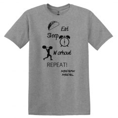 MODERN MODEL EAT, SLEEP, WORKOUT, REPEAT UNISEX SHIRT
