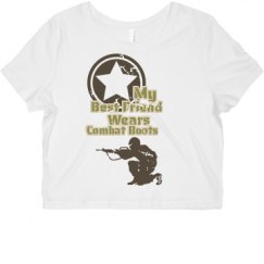 Ladies Slim Fit Crop Top Tee