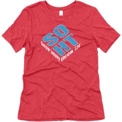 Distressed front logo. 