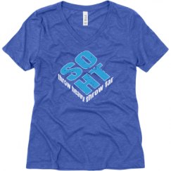 Ladies Relaxed Fit Super Soft Triblend V-Neck Tee