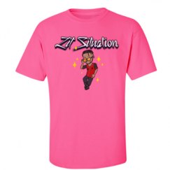 Unisex Ultra Cotton Safety Neon Crewneck Tee