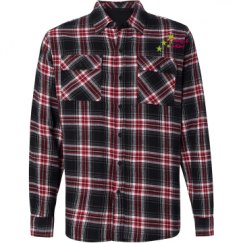 Unisex Long Sleeve Plaid Flannel Shirt