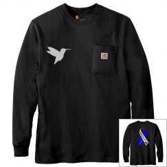 Ribbon M.E. Carhartt Long Sleeve Black Shirt