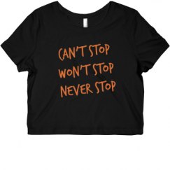 Ladies Slim Fit Crop Top Tee