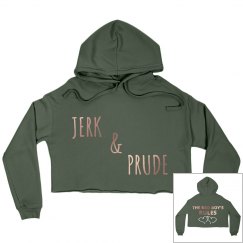 Jerk, Prude Pink Cropped Hoodie