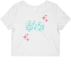 Ladies Slim Fit Crop Top Tee