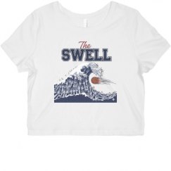 Ladies Slim Fit Crop Top Tee