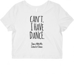 Ladies Slim Fit Crop Top Tee