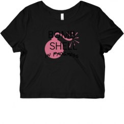 Ladies Slim Fit Crop Top Tee
