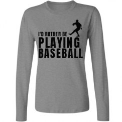 Ladies Relaxed Fit Basic Long Sleeve Tee