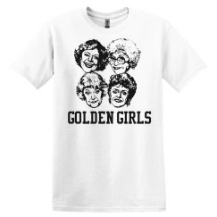 Yellow tee w/black graphic 