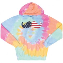 Unisex Tie-Dye Fleece Hoodie