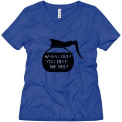 Ladies Relaxed Fit V-Neck Tee