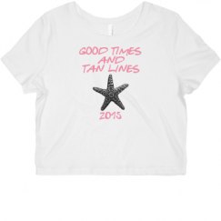 Ladies Slim Fit Crop Top Tee