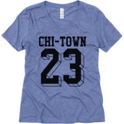 Ladies Relaxed Fit Super Soft Triblend V-Neck Tee