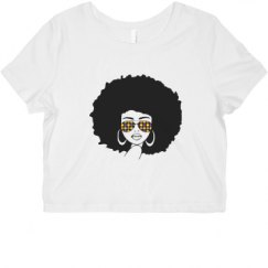 Ladies Slim Fit Crop Top Tee