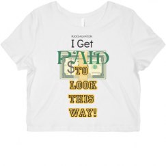 Ladies Slim Fit Crop Top Tee