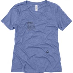 Ladies Relaxed Fit Super Soft Triblend V-Neck Tee