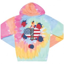 Unisex Tie-Dye Fleece Hoodie
