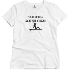 Of Course I Can Drive A Stick pink