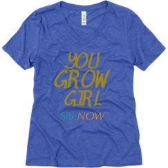 Ladies Relaxed Fit Super Soft Triblend V-Neck Tee