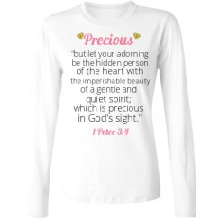 Ladies Relaxed Fit Basic Long Sleeve Tee