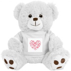 pink heart bear 