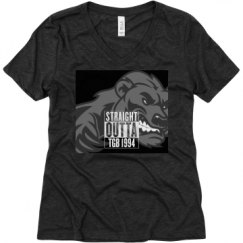 Ladies Relaxed Fit Super Soft Triblend V-Neck Tee