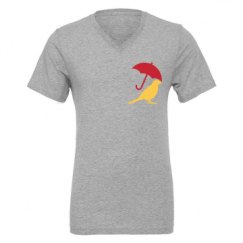 Unisex CVC Jersey V-Neck T-Shirt