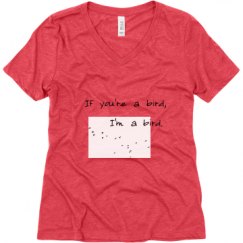 Ladies Relaxed Fit Super Soft Triblend V-Neck Tee