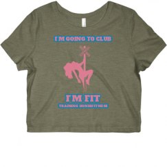 Ladies Slim Fit Crop Top Tee