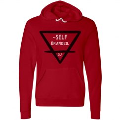 ~Self Branded Red/Blk Hoodie