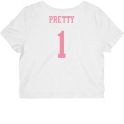 Ladies Slim Fit Crop Top Tee