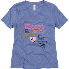 Ladies Relaxed Fit Super Soft Triblend V-Neck Tee